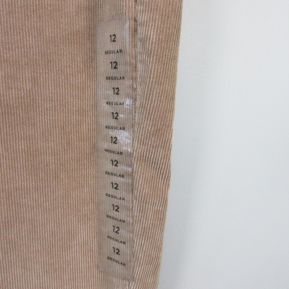American Eagle Corduroy Super Hi-Rise Flare Women 12 Beige Cotton Button Fly 572 - Picture 10 of 14